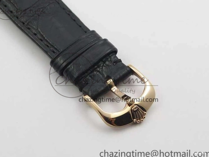 Markers Edition on Date BP Real Stick Cellini Black SA3165 RG 50519 Best Black Maker Dial Strap Leather 0725